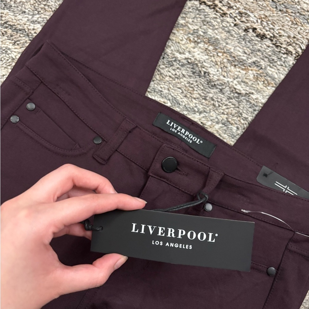 Liverpool Mid Rise Skinny Jeans Aubergine Sz 2/26P NWT | Liverpool Skinny NEW- - Picture 6 of 13